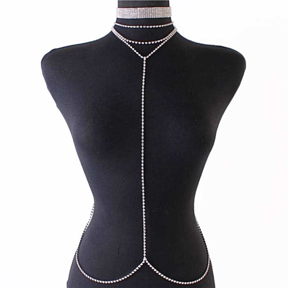 choker body chain set